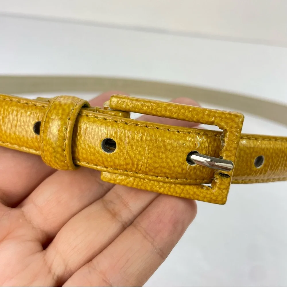 Vintage‎ Marigold Yellow Thin Skinny Belt
